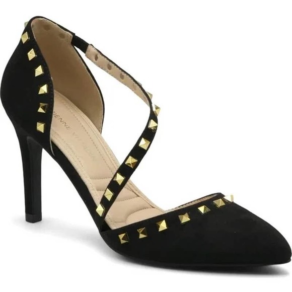 Adrienne Vittadini Shoes - Adrienne Vittadini Newly Stud d'Orsay Pump - Color Black - Size 8 - NWT